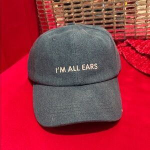 I'm All Ears Denim Baseball Cap - Blue